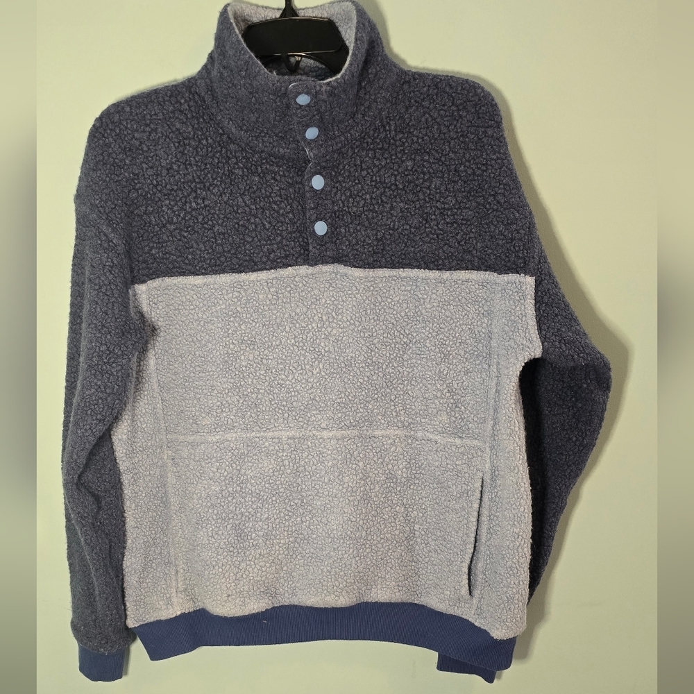 Outdoor Voices Women's Two Toned Blue Mega Knit Fleece